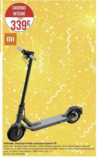 Géant Casino Trottinette électrique Adulte Connectée Essential FR offre