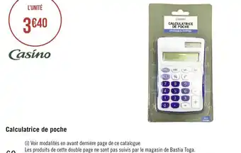 Géant Casino Casino Calculatrice de poche offre