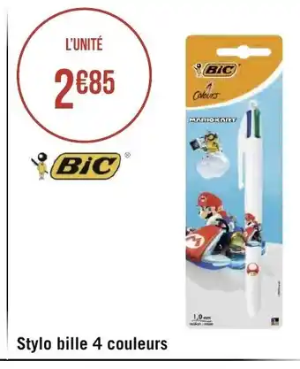 Géant Casino Bic Stylo Bille 4 Couleurs offre