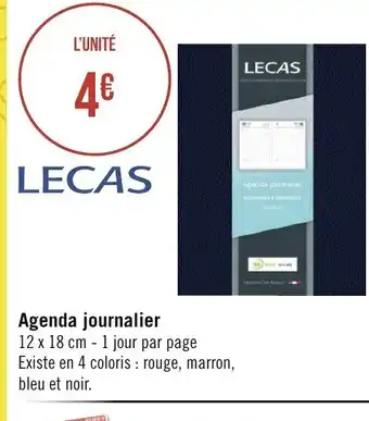 Géant Casino Lecas Agenda Jounalier offre