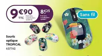 Calipage Souris optique tropical offre
