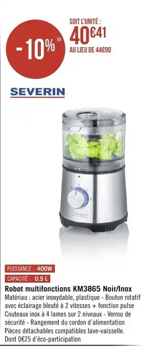 Géant Casino Robot Multifonctions KM3865 Noir/Inox offre