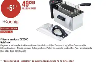 Géant Casino Friteuse Semi Pro DFX300 Noir/Inox offre