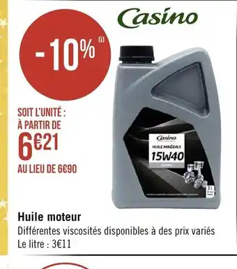 Géant Casino Casino Huile Moteur offre