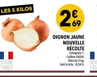 Supeco Oignon Jaune Nouvelle Récolte offre