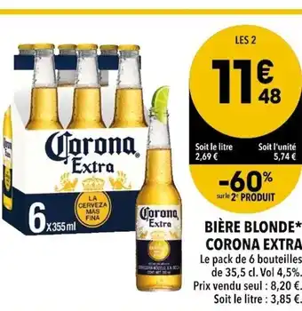 Supeco Corona Extra Bière Blonde offre