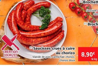 Colruyt Saucisses Crues à Cuire Au Chorizo offre