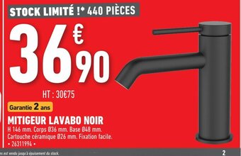 Brico Cash Mitigeur Lavabo Noir offre