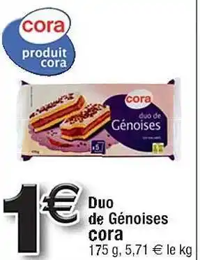 Cora x Carrefour Duo de génoises cora offre