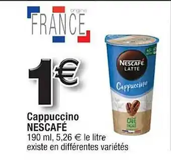 Cora x Carrefour Cappuccino nescafé offre