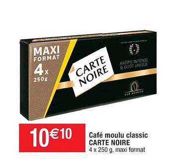 Cora x Carrefour Café moulu classic carte noire offre
