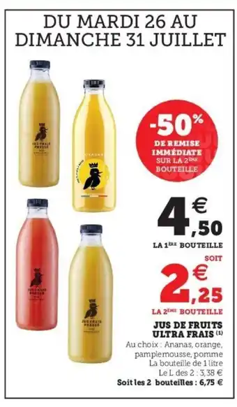 Super U Jus de Fruits Ultra Frais offre