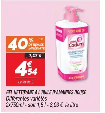Netto Gel Nettoyant A l'Huile d'Amandes Douce offre