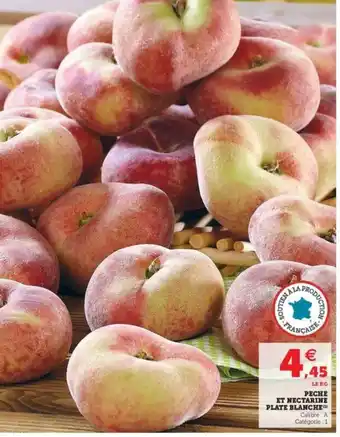 Super U Peche Et Nectarine Plate blanche offre