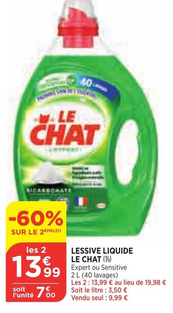 Bi1 Lessive liquide le chat offre