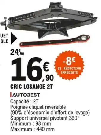 Cric losange 2T