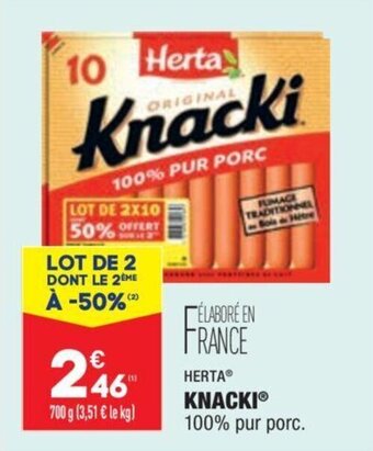 ALDI HERTA knacki offre
