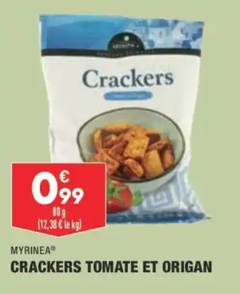 ALDI MYRINEA crackers tomate et origan offre