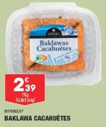 ALDI MYRINEA baklawa cacahuètes offre