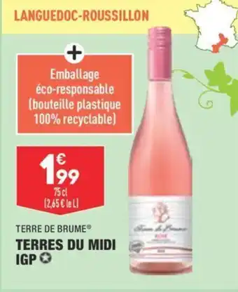 ALDI TERRE DE BRUME terres du midi igp offre
