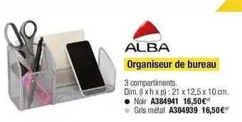 Calipage Alba organiseur de bureau offre