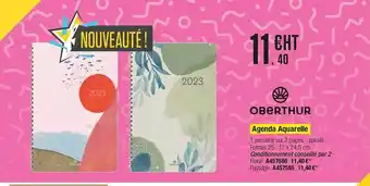 Oberthur agenda aquarelle