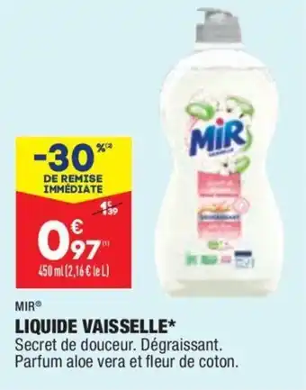ALDI MIR liquide vaisselle offre
