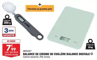 ALDI AMBIANO balance de cuisine ou cuillère balance digitale offre