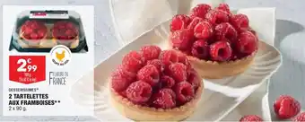 ALDI DESSERISSIMES 2 tartelettes aux framboises offre