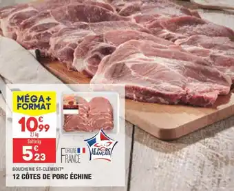 ALDI BOUCHERIE ST-CLÉMENT 12 côtes de porc échine offre