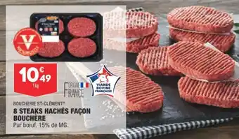 ALDI BOUCHERIE ST-CLÉMENT 8 steaks hachés façon bouchère offre