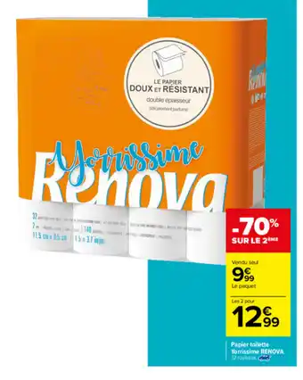Carrefour Papier toilette Yorrissime Renova offre