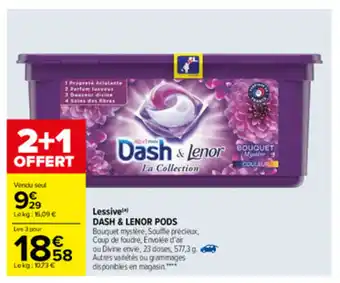 Carrefour Lessive Dash & Lenor Pods offre