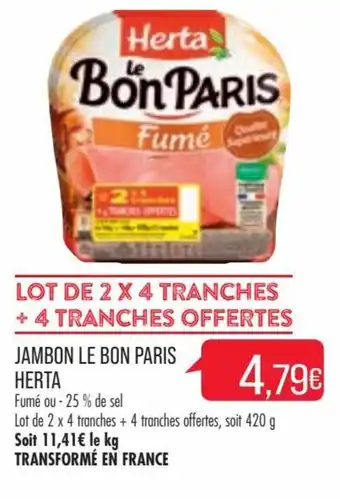Match Jambon Le bon paris Herta offre