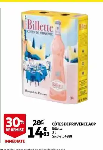 Auchan Cotes de provence aop offre