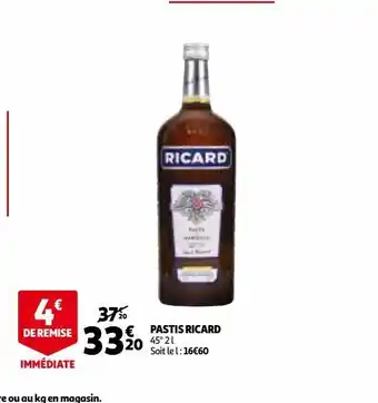 Auchan Pastis ricard offre