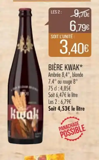 Match Bière Kwak offre