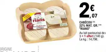 E.Leclerc Cabécou 22% mat. gr. offre