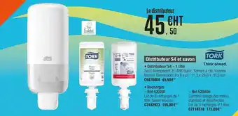 Plein ciel Distributeur s4 et savon tork offre