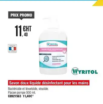 Plein ciel Wyritol savon doux liquide désinfectant pour les mains offre