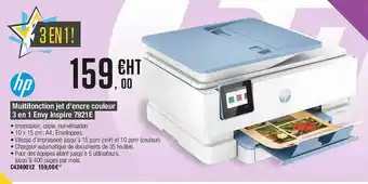 Plein ciel Hp multifonction jet d'encre couleur 3 en 1 envy inspire 7321e offre