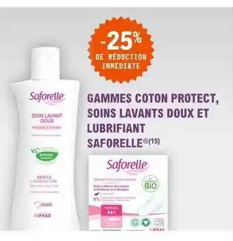 E.Leclerc Parapharmacie Gammes coton protect, soins lavants doux et lubrifiant saforelle offre