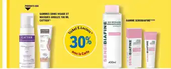 Gammes soins visage et masques argiles 100 ml cattier, gamme sensibiafine