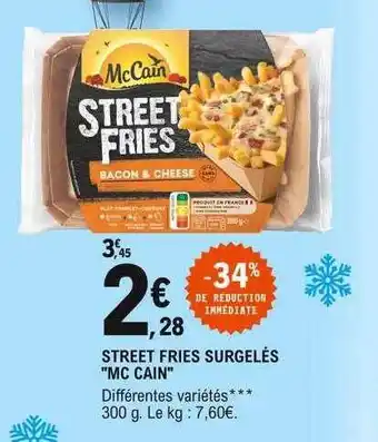 Street fries surgelées