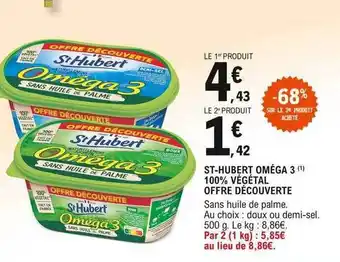 E.Leclerc St-hubert oméga 3 100% végétal offre découverte offre