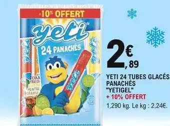 E.Leclerc Yeti 24 tubes glacés panachés offre
