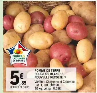 E.Leclerc Pomme de terre rouge ou blanche nouvelle récolte offre