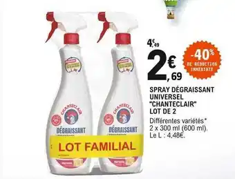 E.Leclerc Spray dégraissant unversel lot de 2 offre