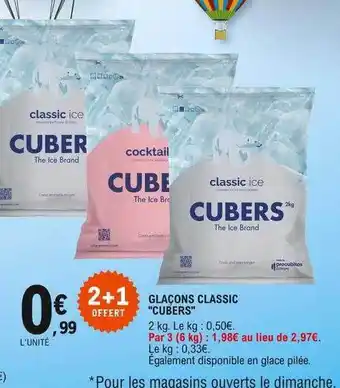 E.Leclerc Glaçons classic offre