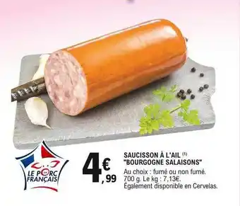 E.Leclerc Saucisson à l'ail offre